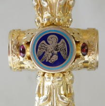 Ornate French antique solid silver gilt Gothic Chapel Set